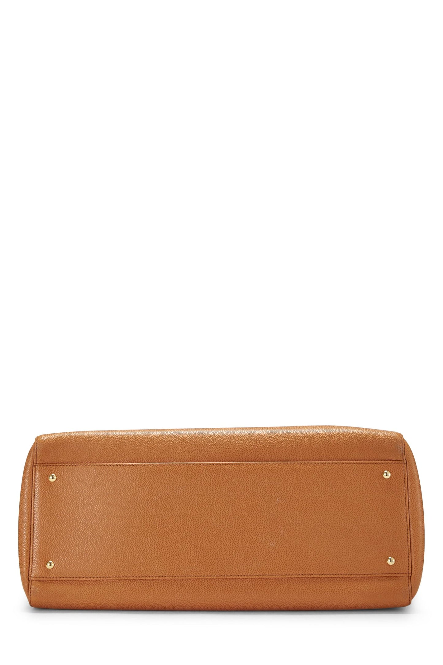 Chanel,  Orange Caviar Zip Tote Large, Orange