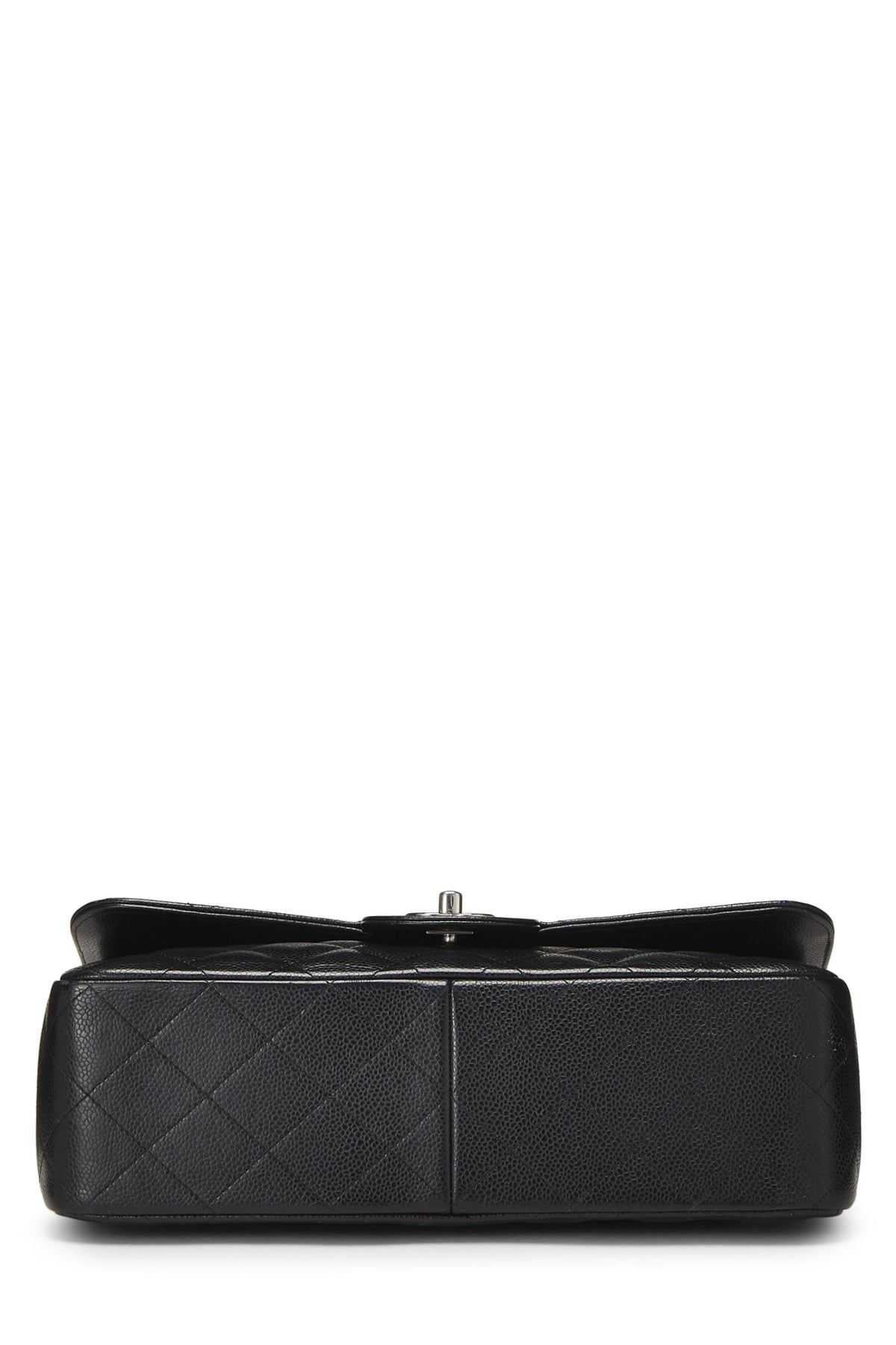 Chanel,  Black Quilted Caviar New Classic Flap Jumbo, Black