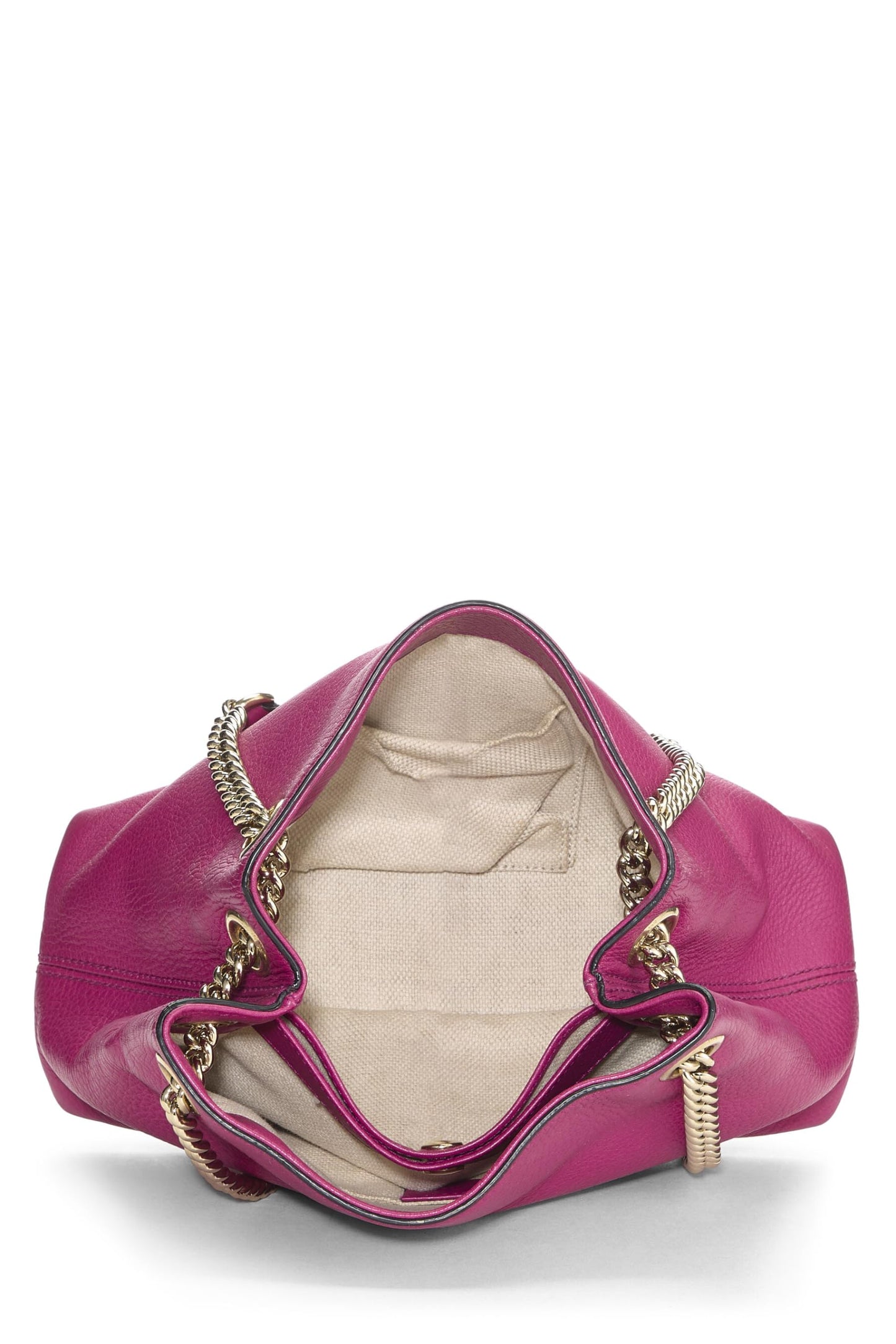 Gucci, Purple Leather Soho Chain Tote Small, Purple