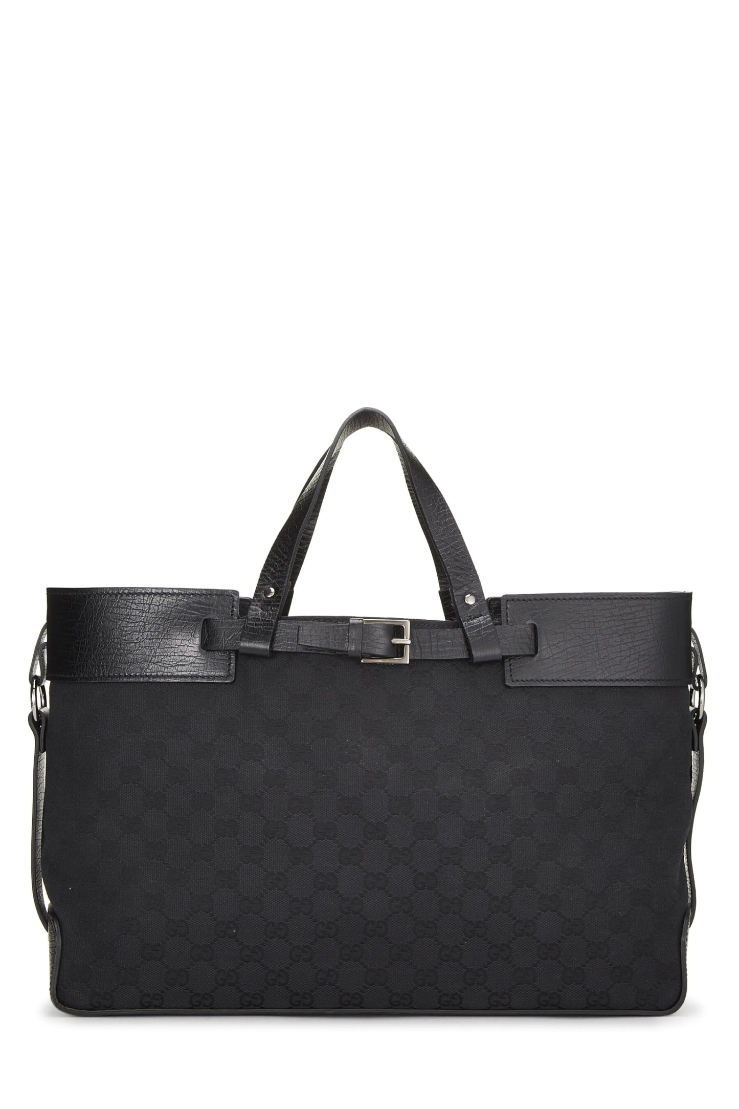 Gucci, Black Original GG Canvas Buckle Tote Large, Black