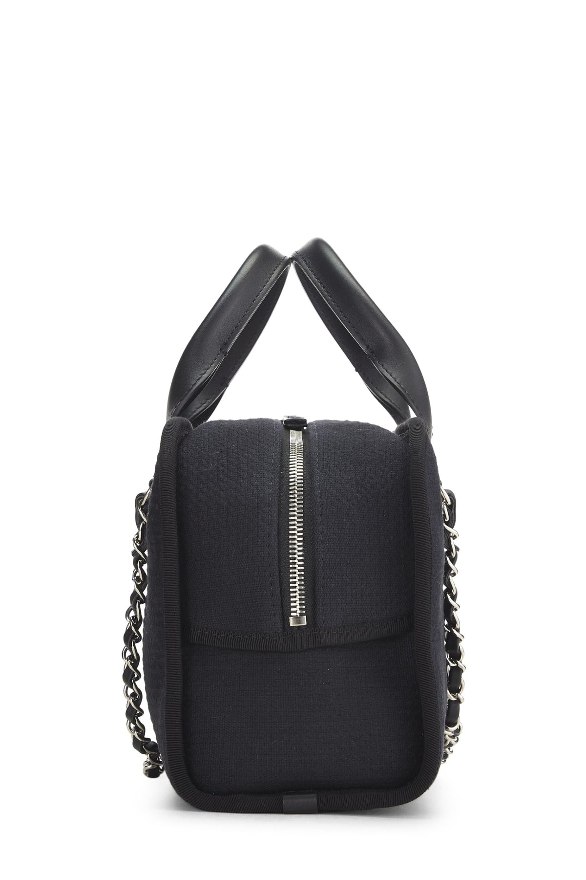 Chanel,  Black Canvas Deauville Bowler, Black