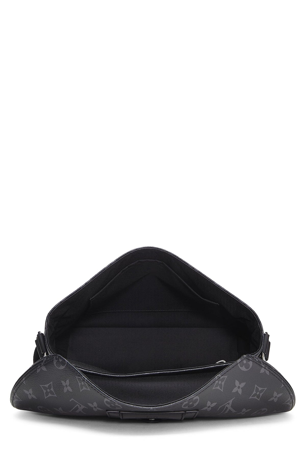 Louis Vuitton,  Black Monogram Eclipse Voyager Messenger PM, Black