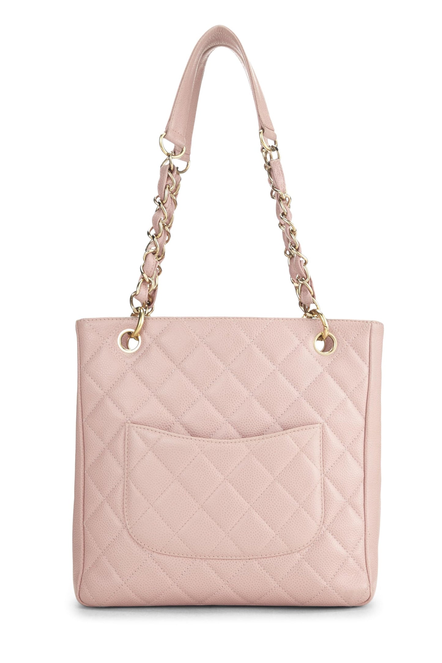 Chanel,  Pink Quilted Caviar Petite Shopping Tote (PST), Pink