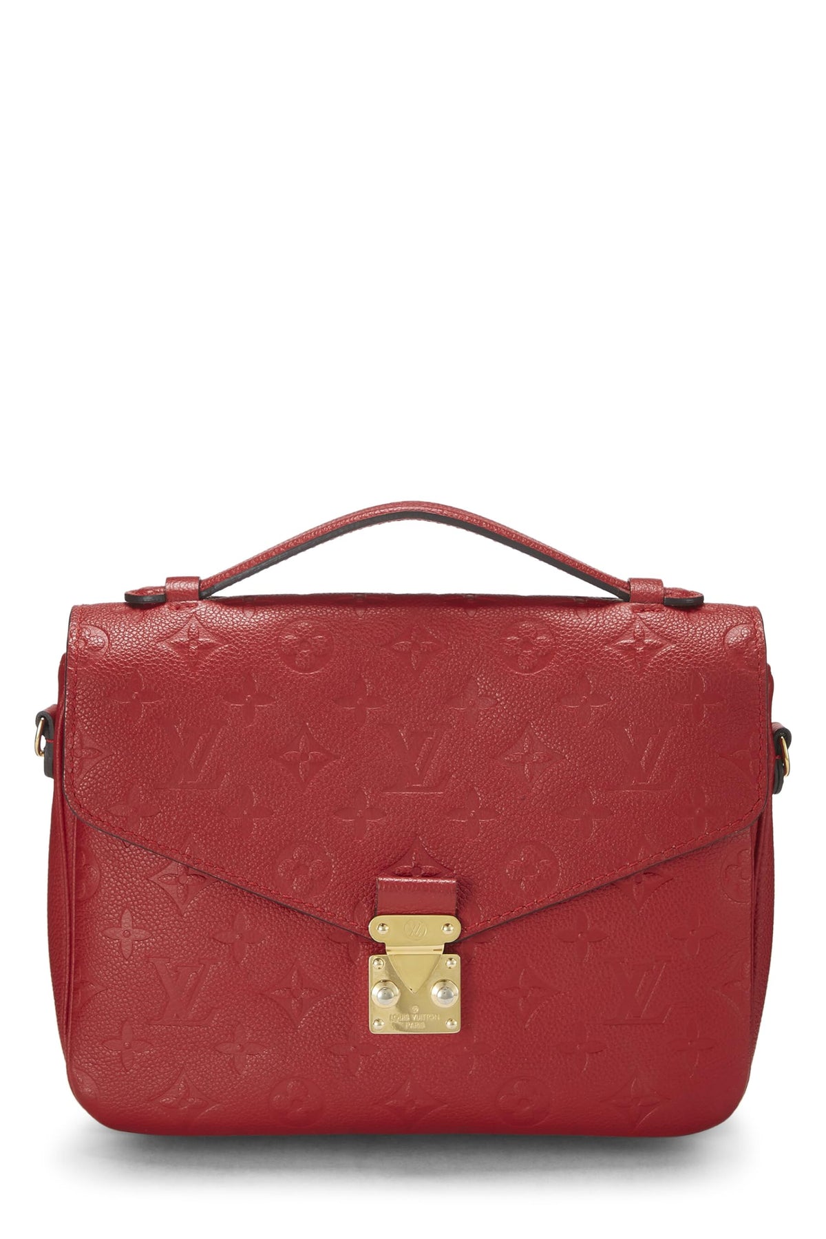 Louis Vuitton,  Red Monogram Empreinte Pochette Metis, Red