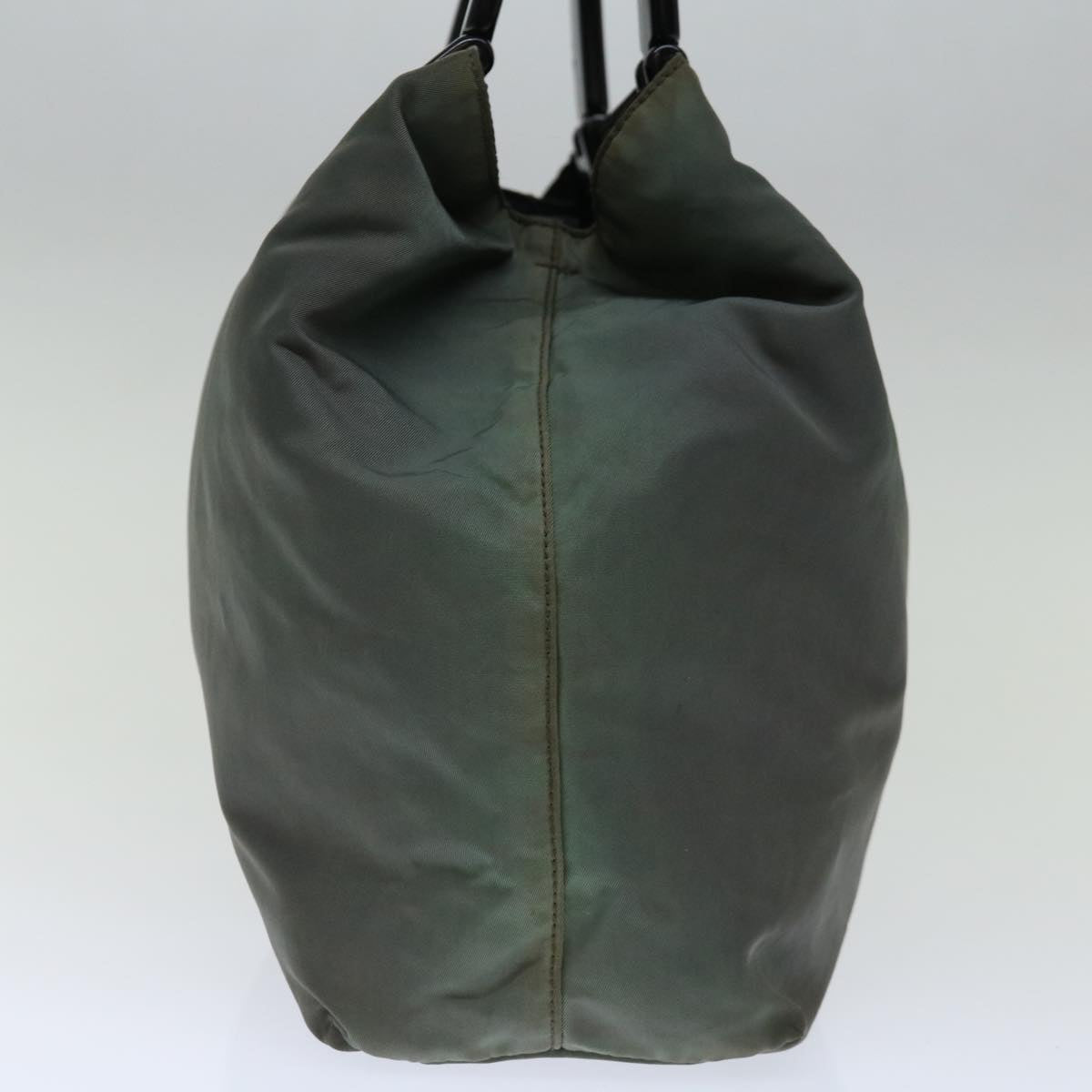 PRADA Hand Bag Nylon Khaki Auth 72006