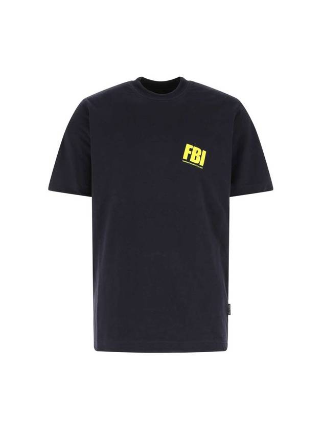 Luxury Balenciaga  FBI Print Reversible Short Sleeve T-Shirt Navy