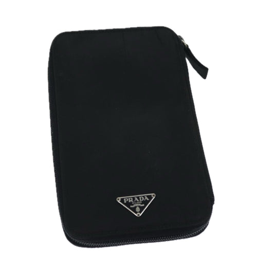 PRADA Long Wallet Nylon Black Auth 72087