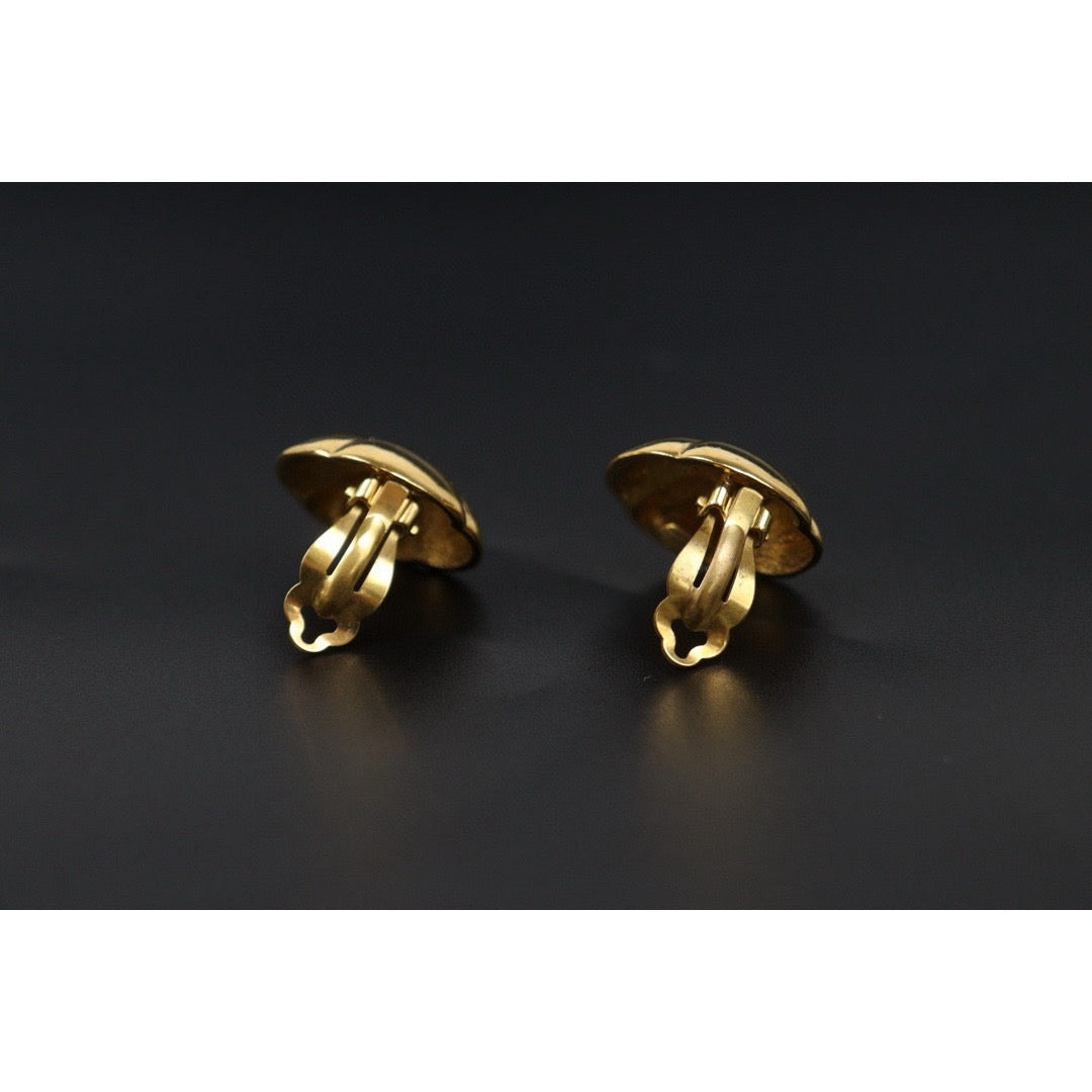 Very Good ( Rank A) ｜CHANEL Camellia Gold 24 Plated Earrings ｜S24112507