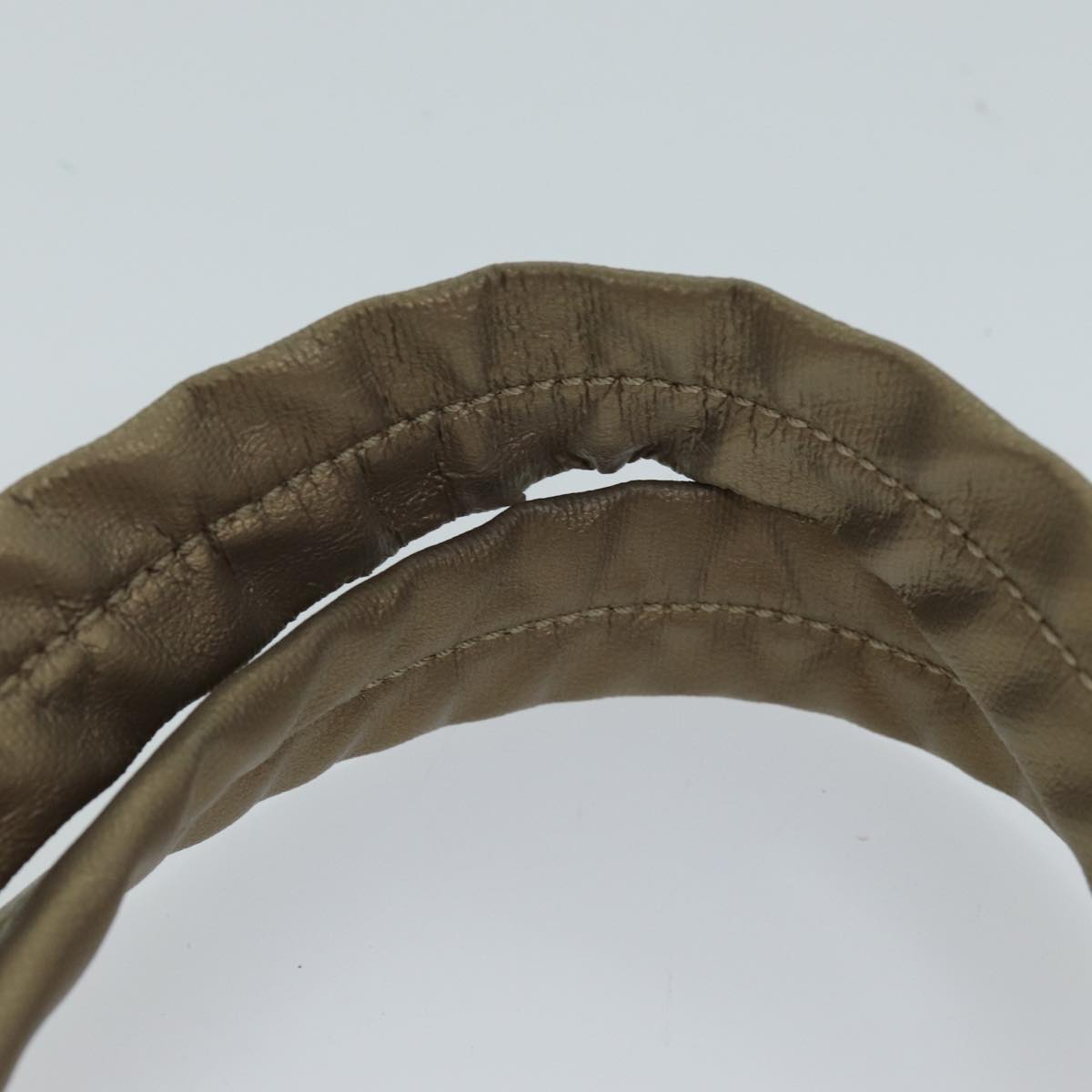 CHANEL Wild Stitch Tote Bag Leather Beige CC Auth 72149