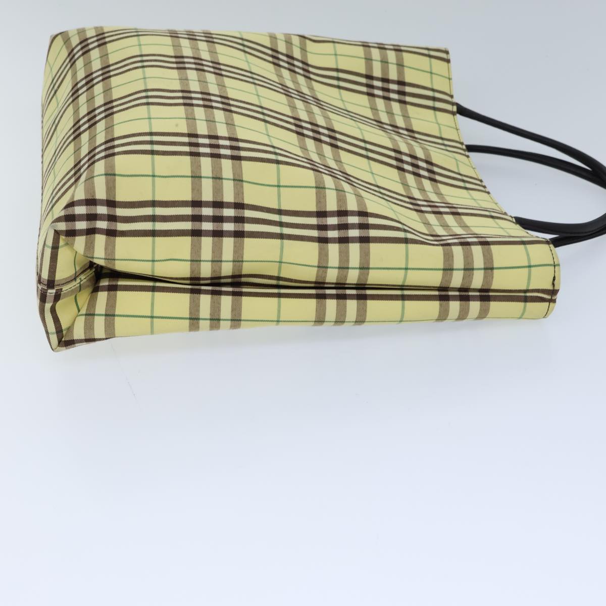 BURBERRY Nova Check Tote Bag Nylon Yellow Auth 72168