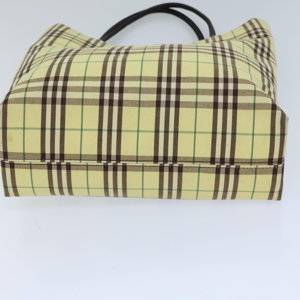 BURBERRY Nova Check Tote Bag Nylon Yellow Auth 72168