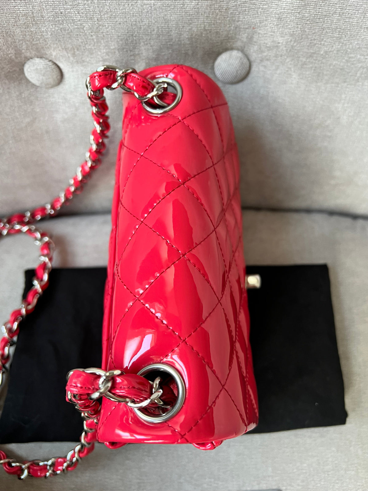 Chanel Square Mini Classic Flap in Pink Patent