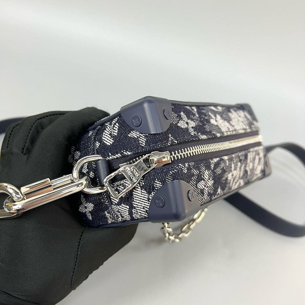 Preloved Louis Vuitton Soft Trunk 18.5*12.9*7.8cm Dark blue XJ10962