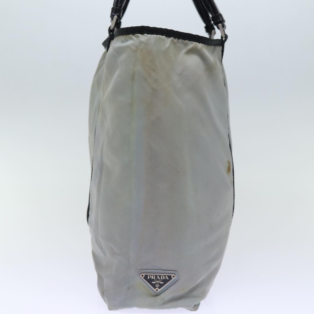 PRADA Tote Bag Nylon Gray Auth 72560