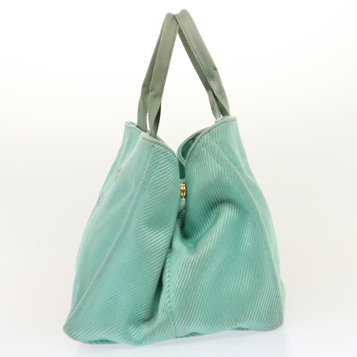 PRADA Canapa GM Hand Bag Canvas Blue Auth 72696