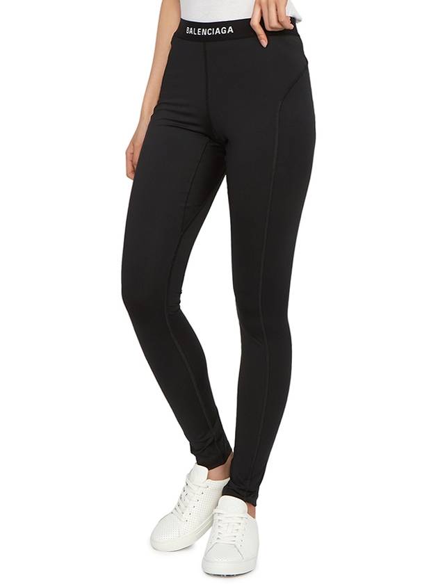 Luxury Balenciaga  Athletic Leggings Pans Black
