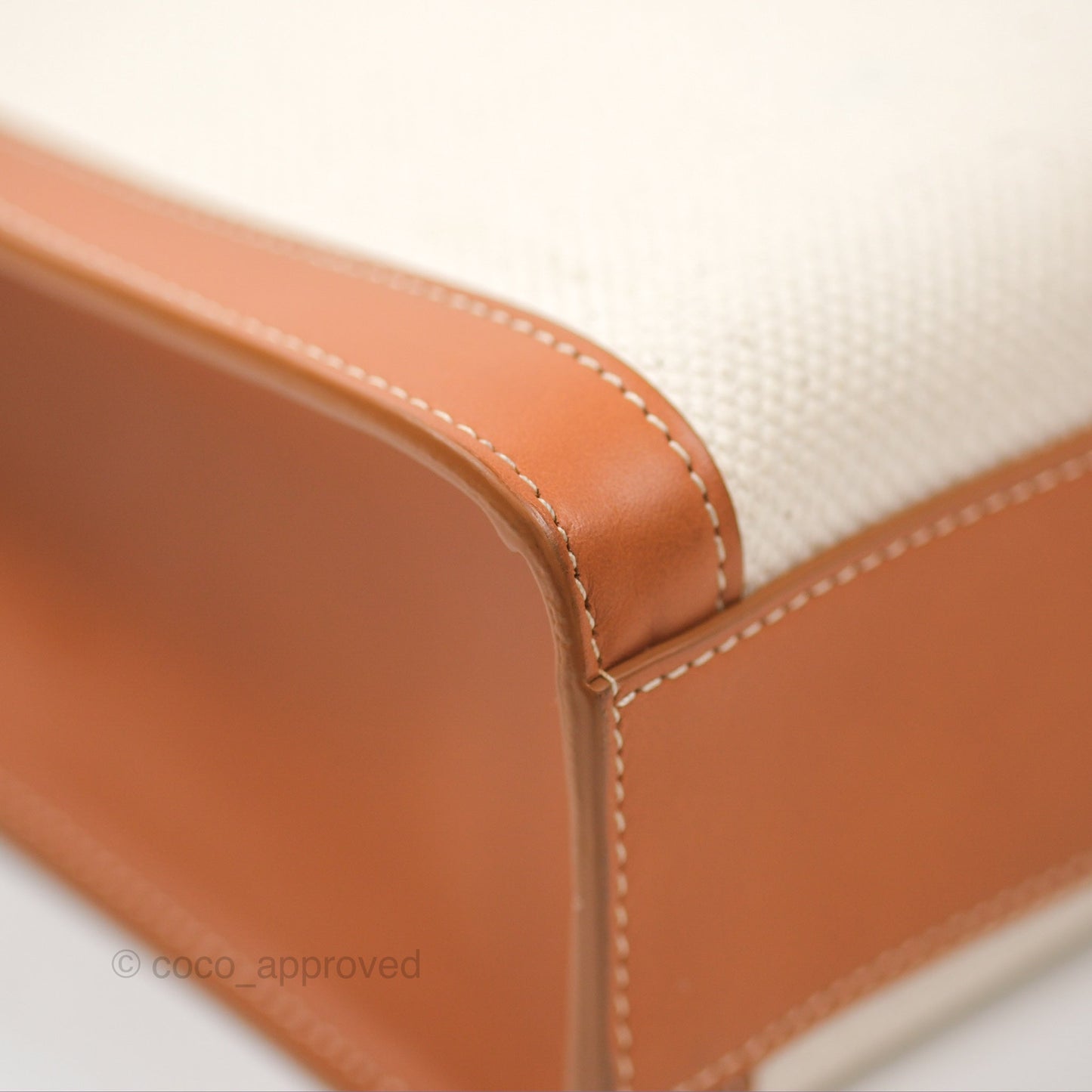 Celine Small Vertical Cabas Tote With Celine Print Natural/Tan