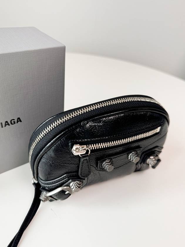 Luxury Balenciaga  Le Cagole Small Cosmetic Pouch Bag Black