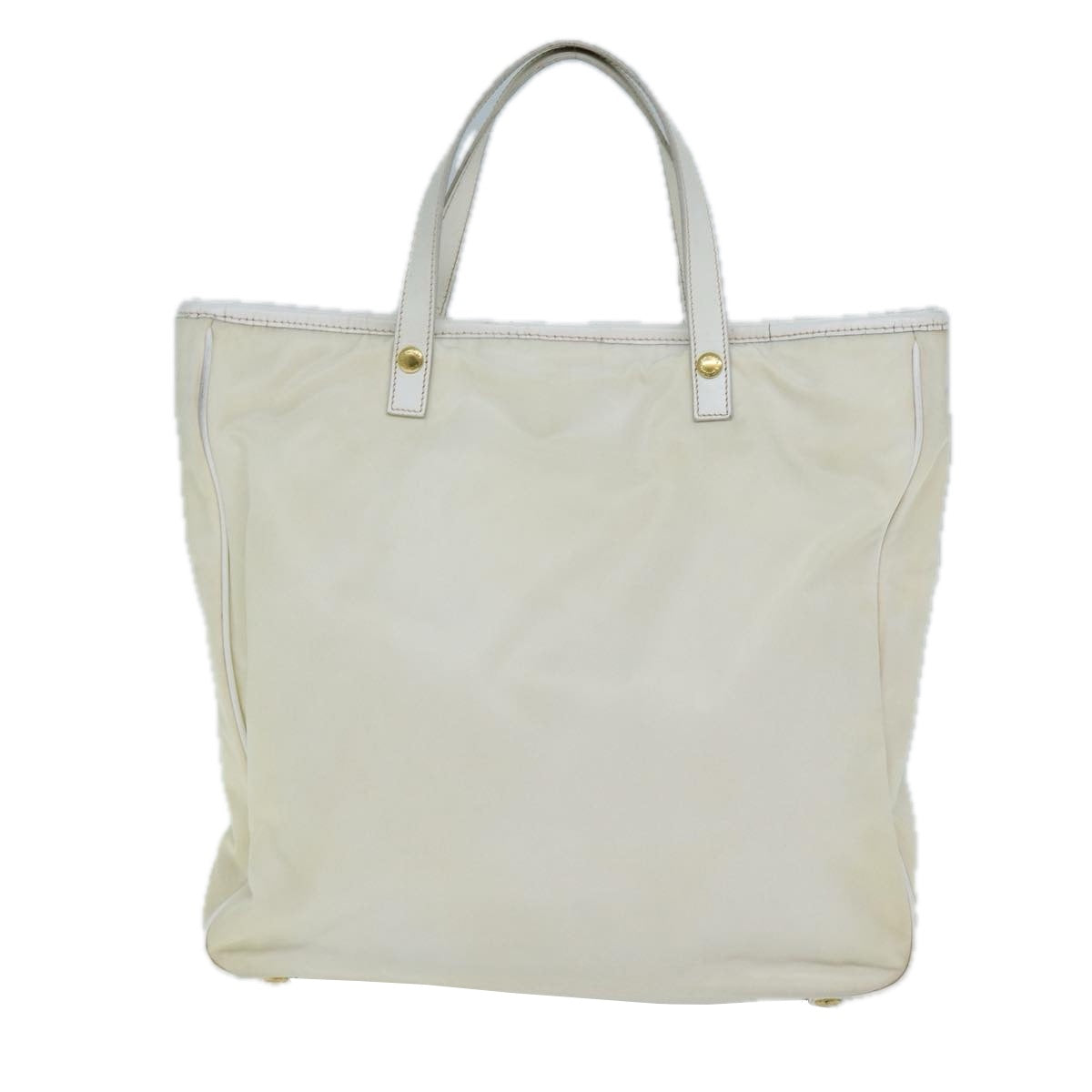 PRADA Tote Bag Nylon 2way White Auth 73106