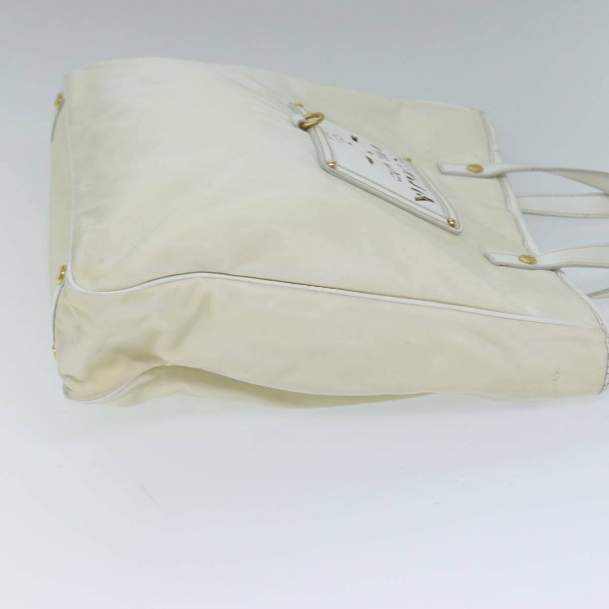 PRADA Tote Bag Nylon 2way White Auth 73106