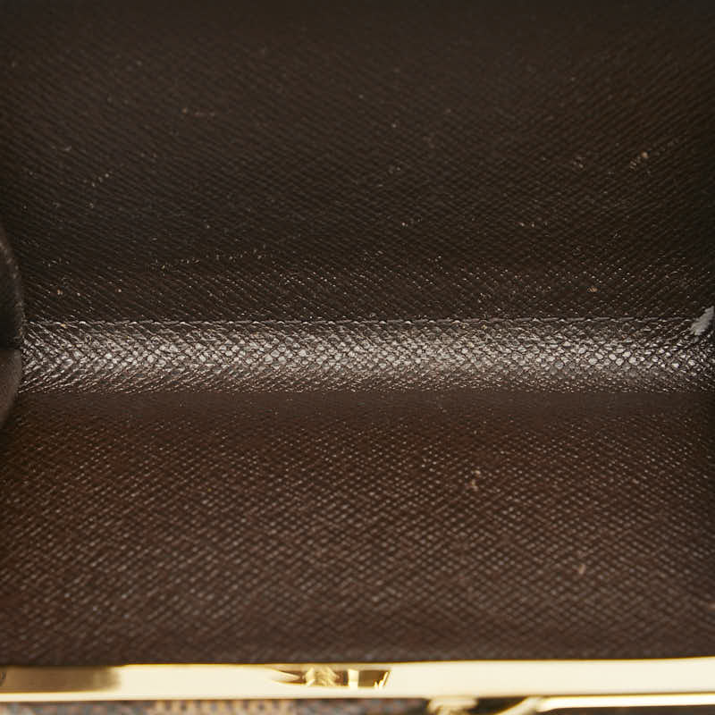 Louis Vuitton Portemone Vienna Double Fold Wallet N61664 Brown PVC Leather  Louis Vuitton
