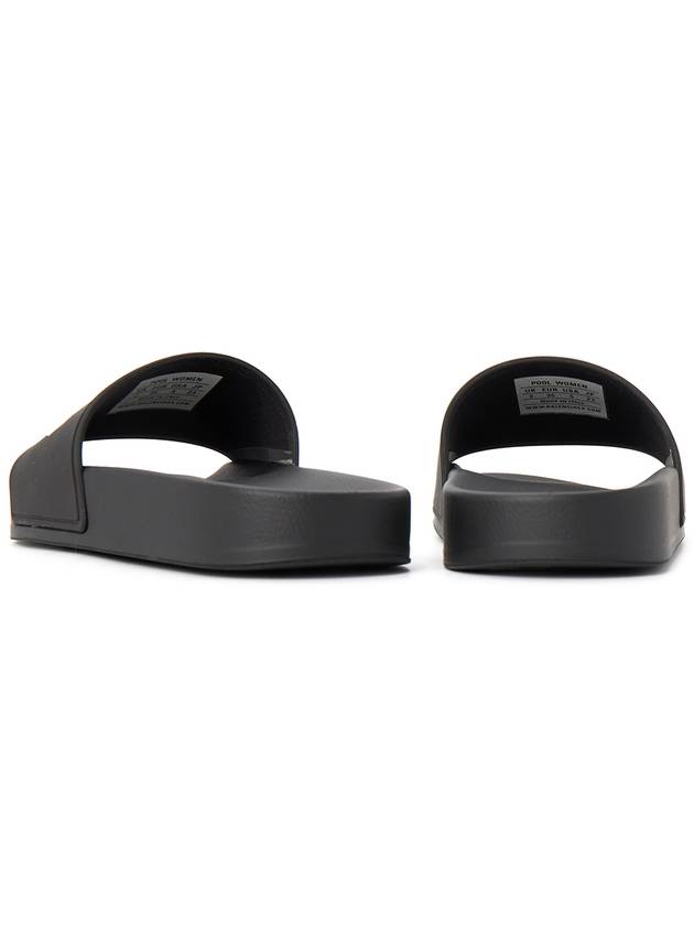 Luxury Balenciaga  Logo Slippers Black