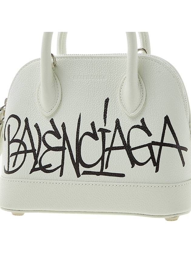 Luxury Balenciaga  Ville Graffiti Tote Bag White