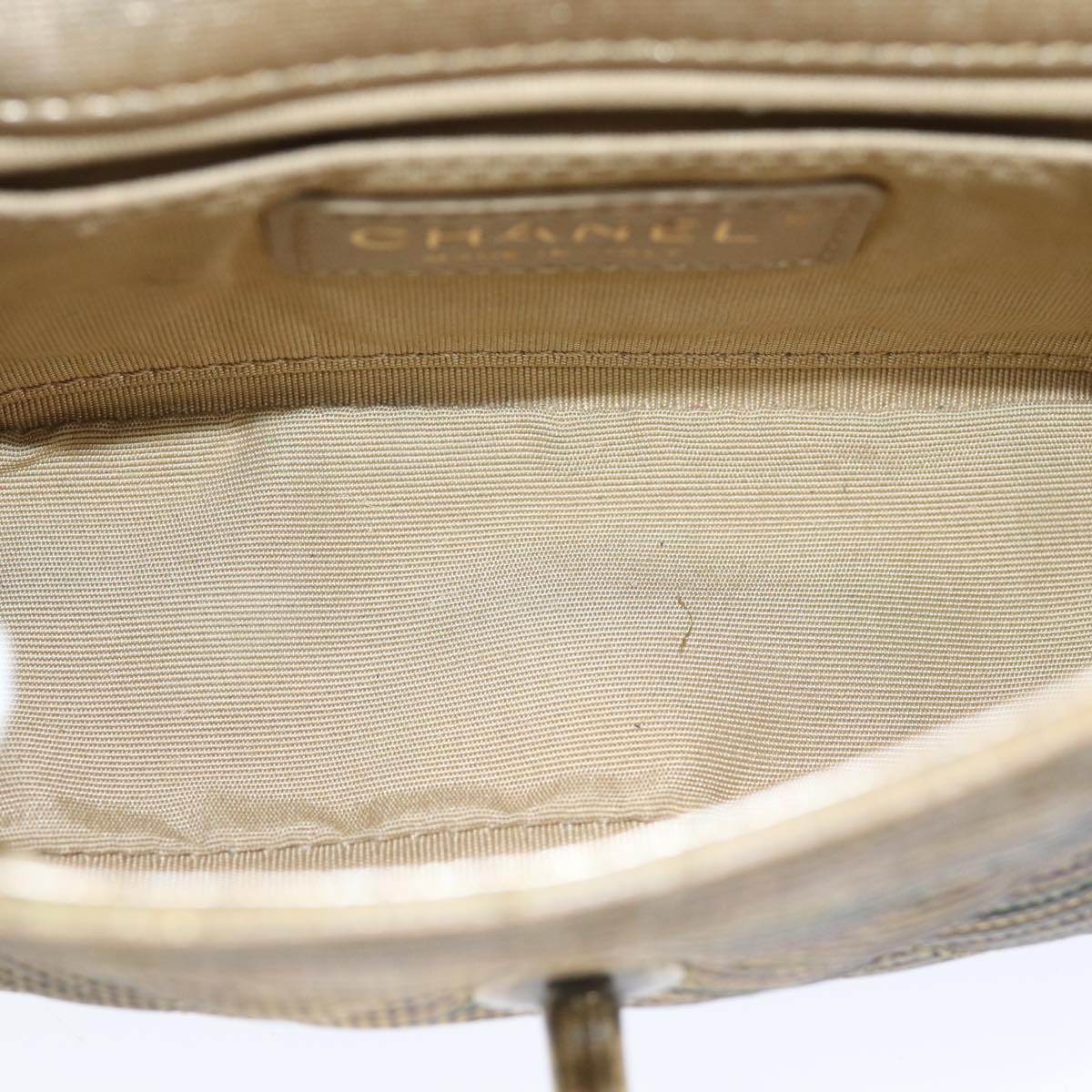 Top Quality Chanel Matelasse Chain Shoulder Bag Coated Canvas Gold CC Auth 73654A