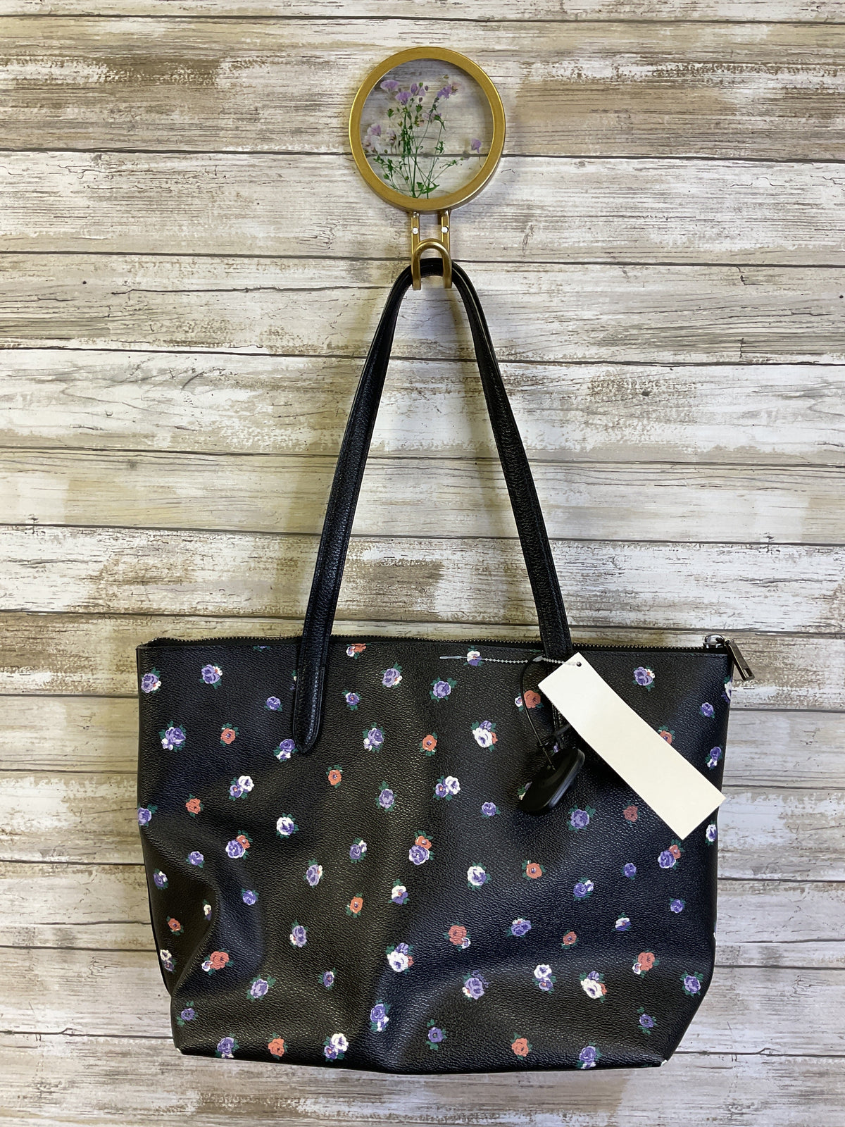 Handbag Designer By Coach In Floral Print, Size:Medium