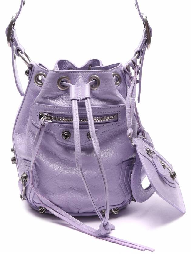 Luxury Balenciaga  Le Cagole Bucket Bag Purple