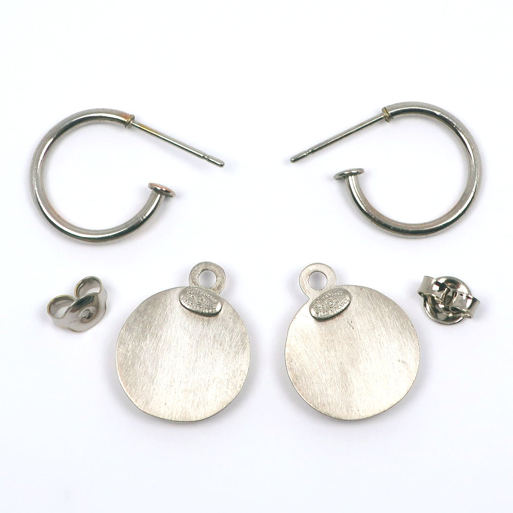 Chanel Chanel Coco Earrings Hope Metal  1999 Silver 99A  5.0g COCO Mark