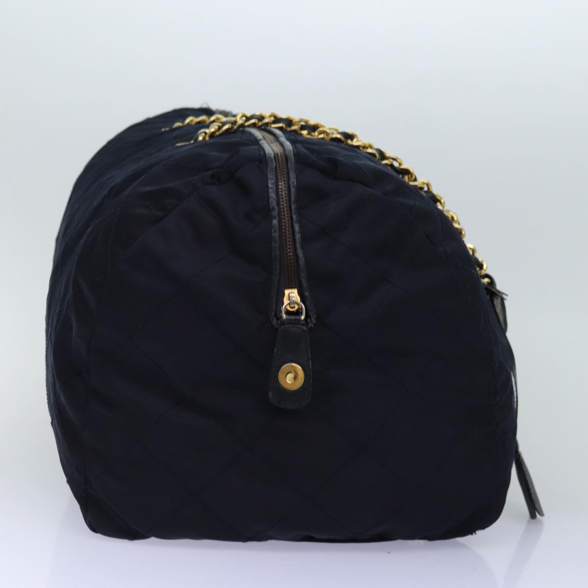 PRADA Boston Bag Nylon Navy Auth 74102