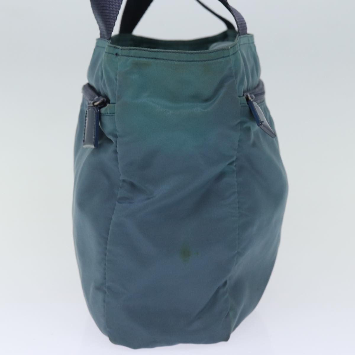 PRADA Tote Bag Nylon Turquoise Blue Auth 74200