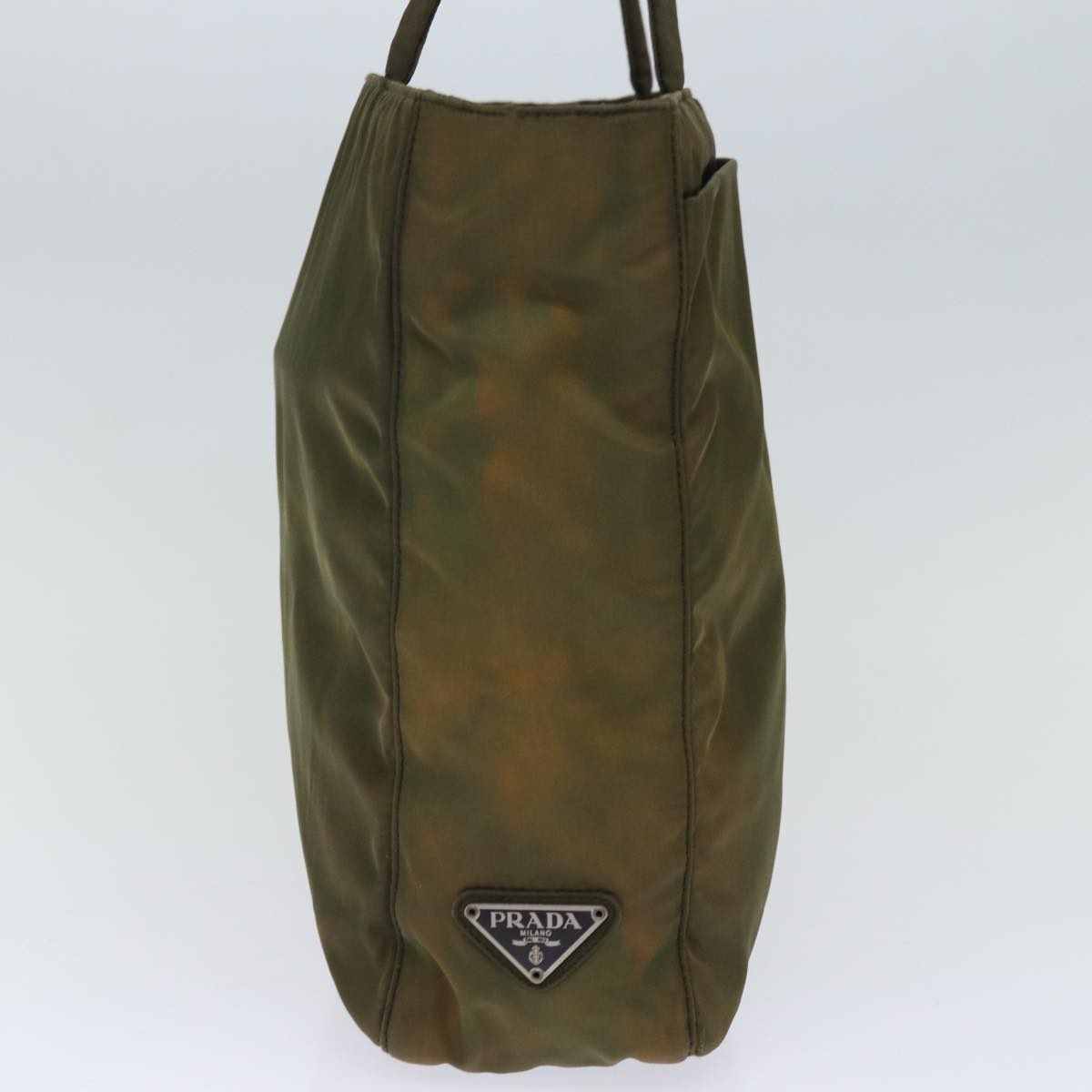 PRADA Tote Bag Nylon Khaki Auth 74204