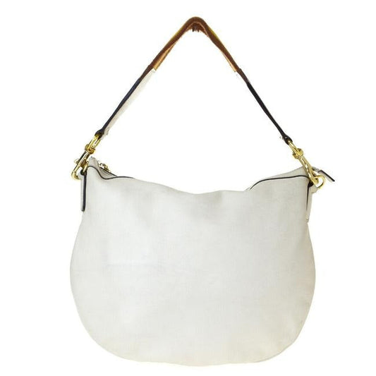Gucci Shoulder Xl W Style Sherry Striped Strap White Leather Hobo Bag