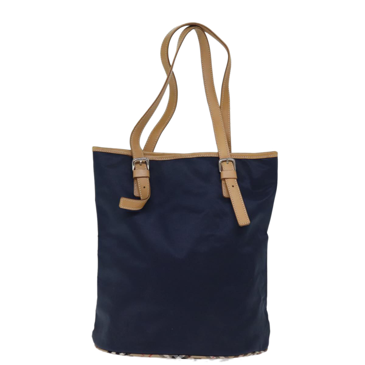 BURBERRYSs Blue Label Tote Bag Nylon Navy Auth 74256