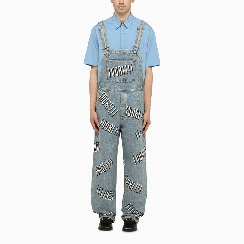 Gucci Light Blue Jumpsuit With Print Out!!! Men