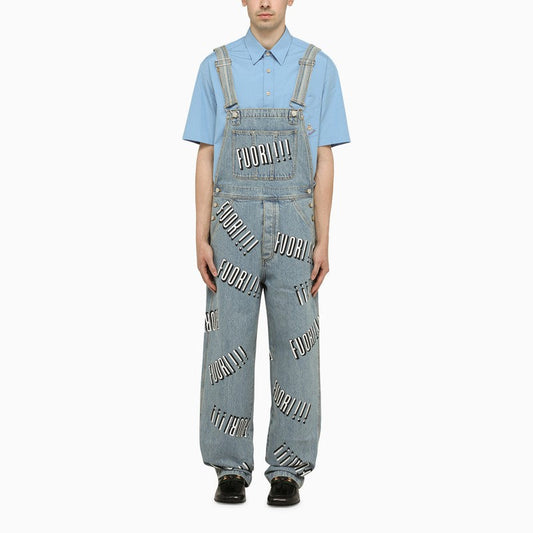 Gucci Light Blue Jumpsuit With Print Out!!! Men