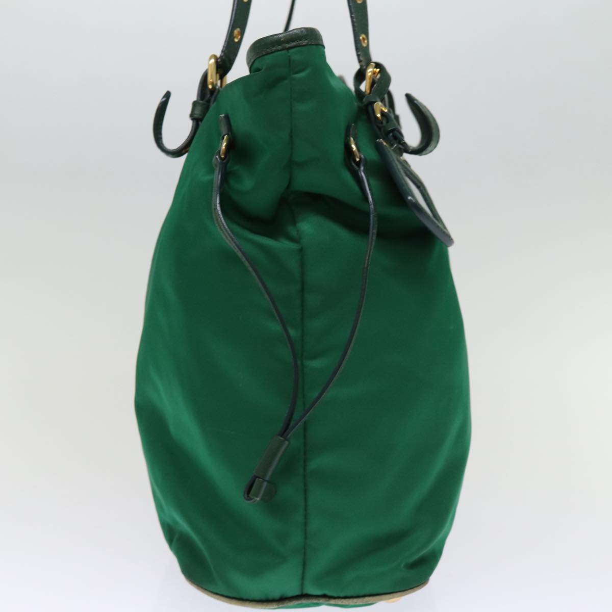 PRADA Tote Bag Nylon Green Auth 74471