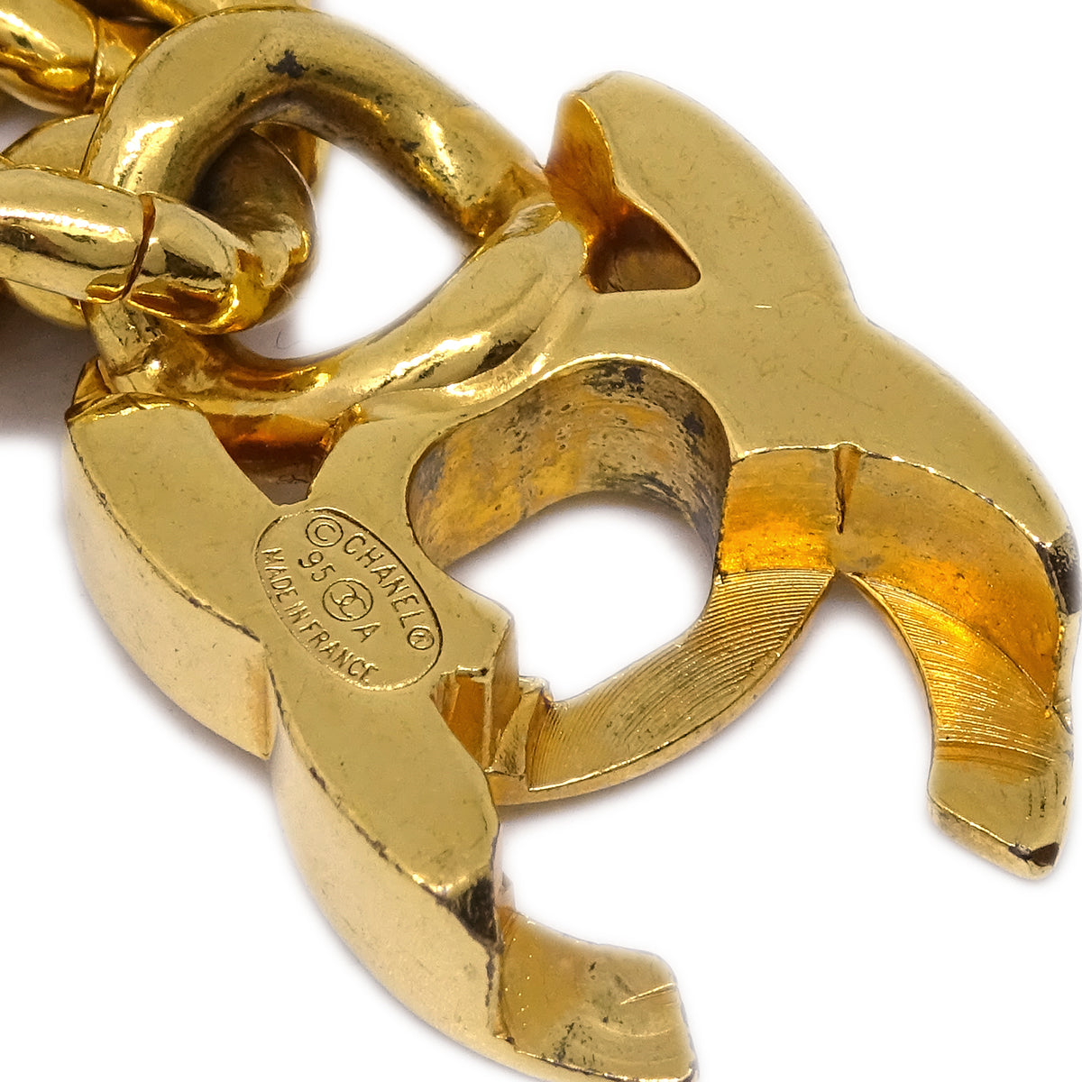 Chanel Turnlock Gold Chain Necklace 95A