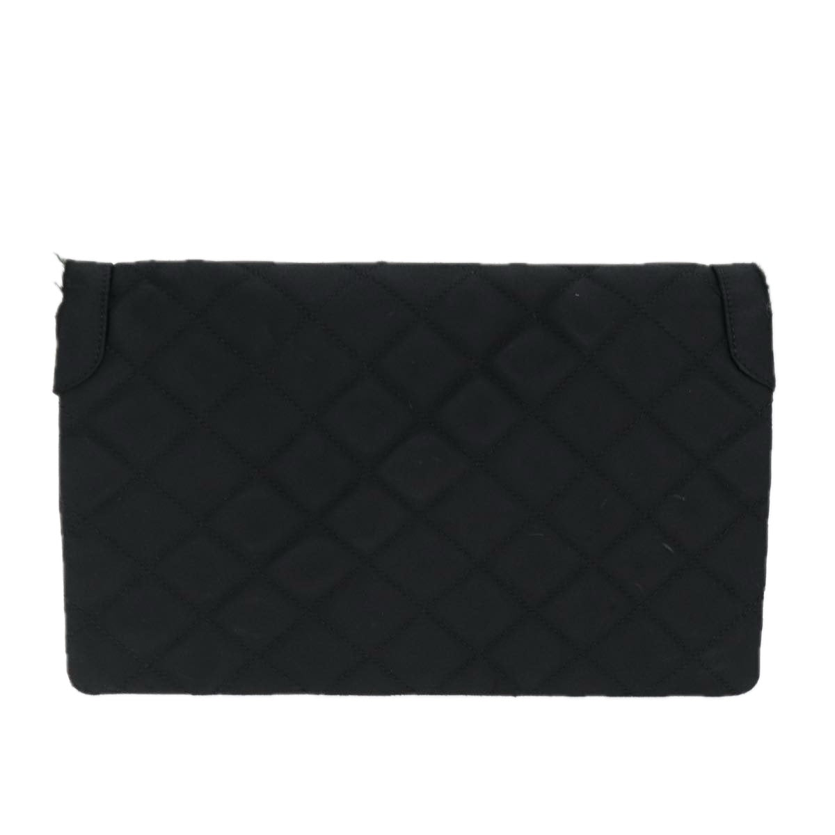 Top Quality Chanel Matelasse Chain Shoulder Bag Satin Paris limited Black CC Auth 74757A