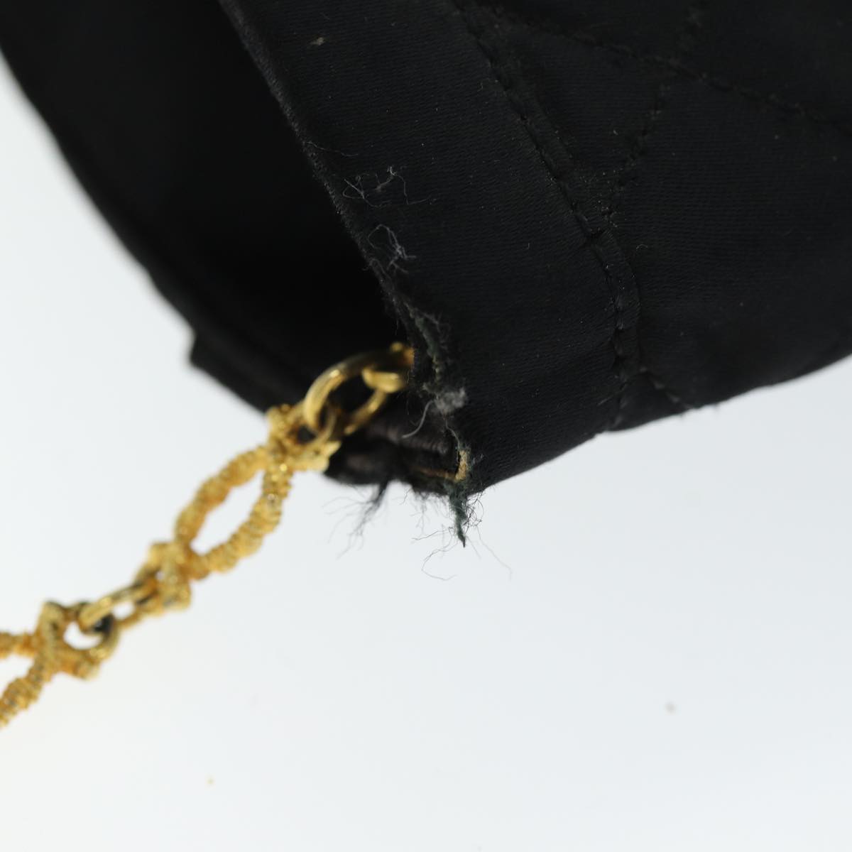 Top Quality Chanel Matelasse Chain Shoulder Bag Satin Paris limited Black CC Auth 74757A