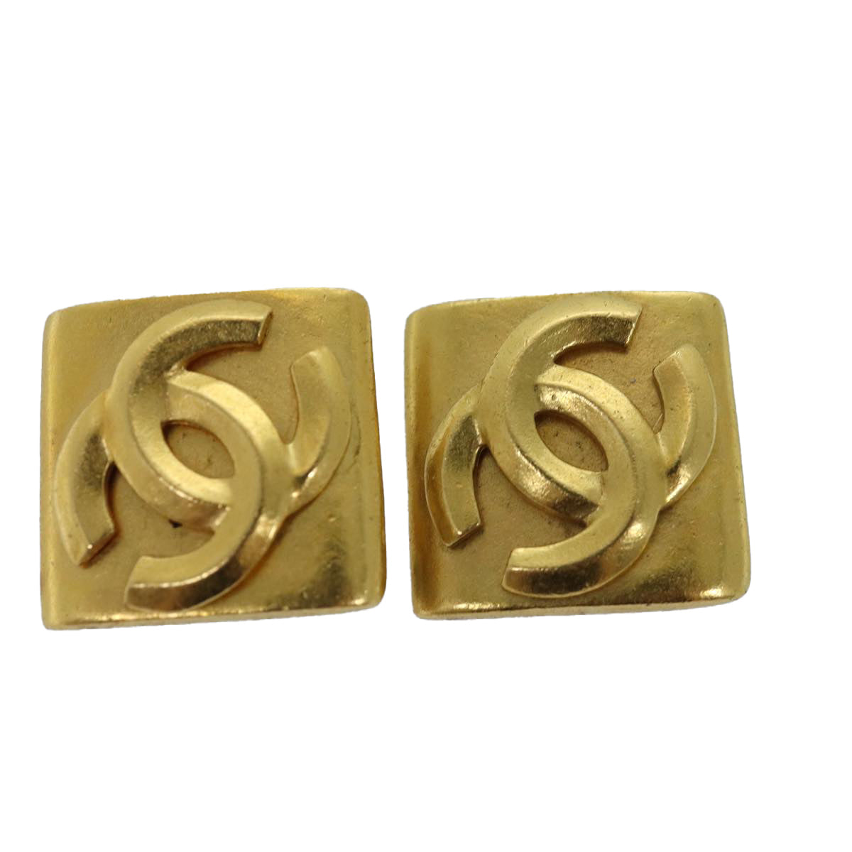 Top Quality Chanel Earring Gold Tone CC Auth 74758