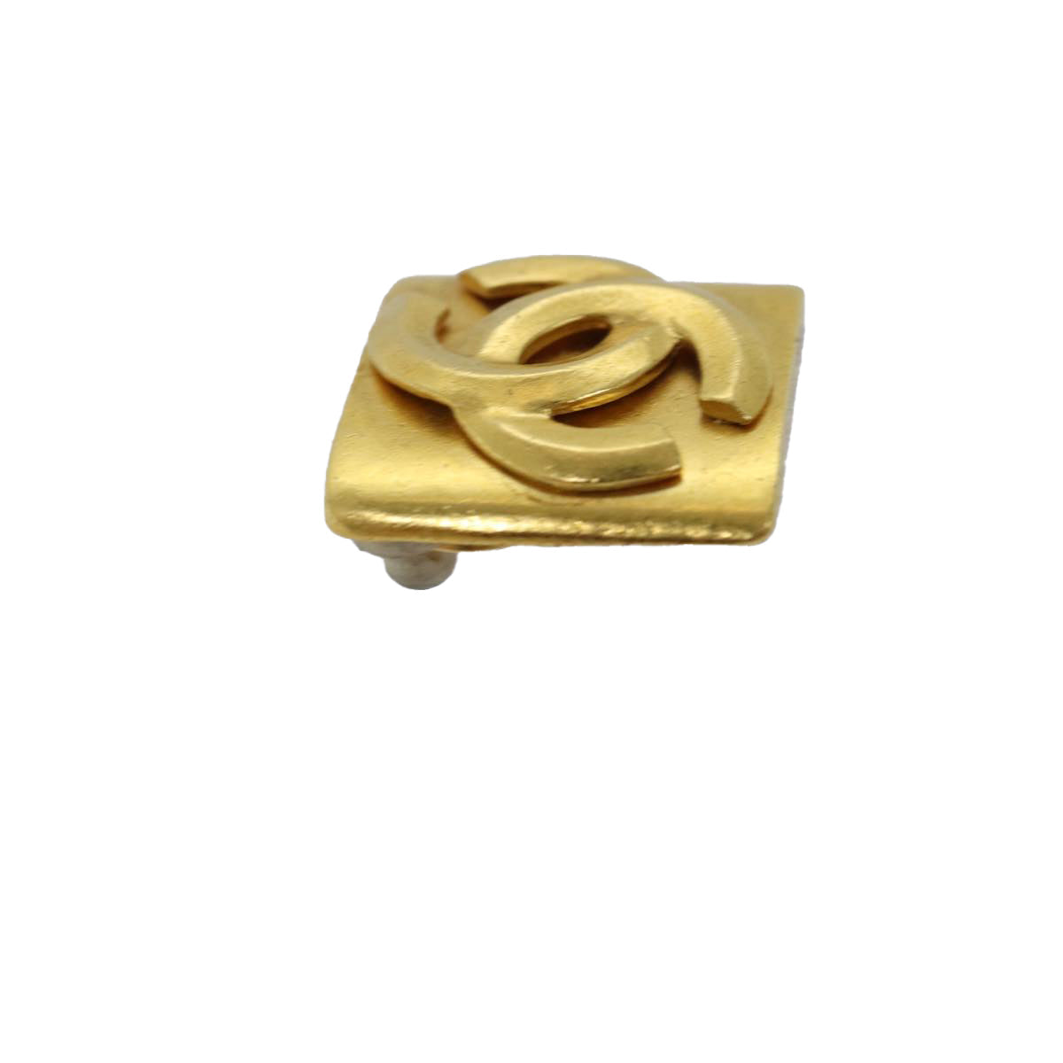 Top Quality Chanel Earring Gold Tone CC Auth 74758