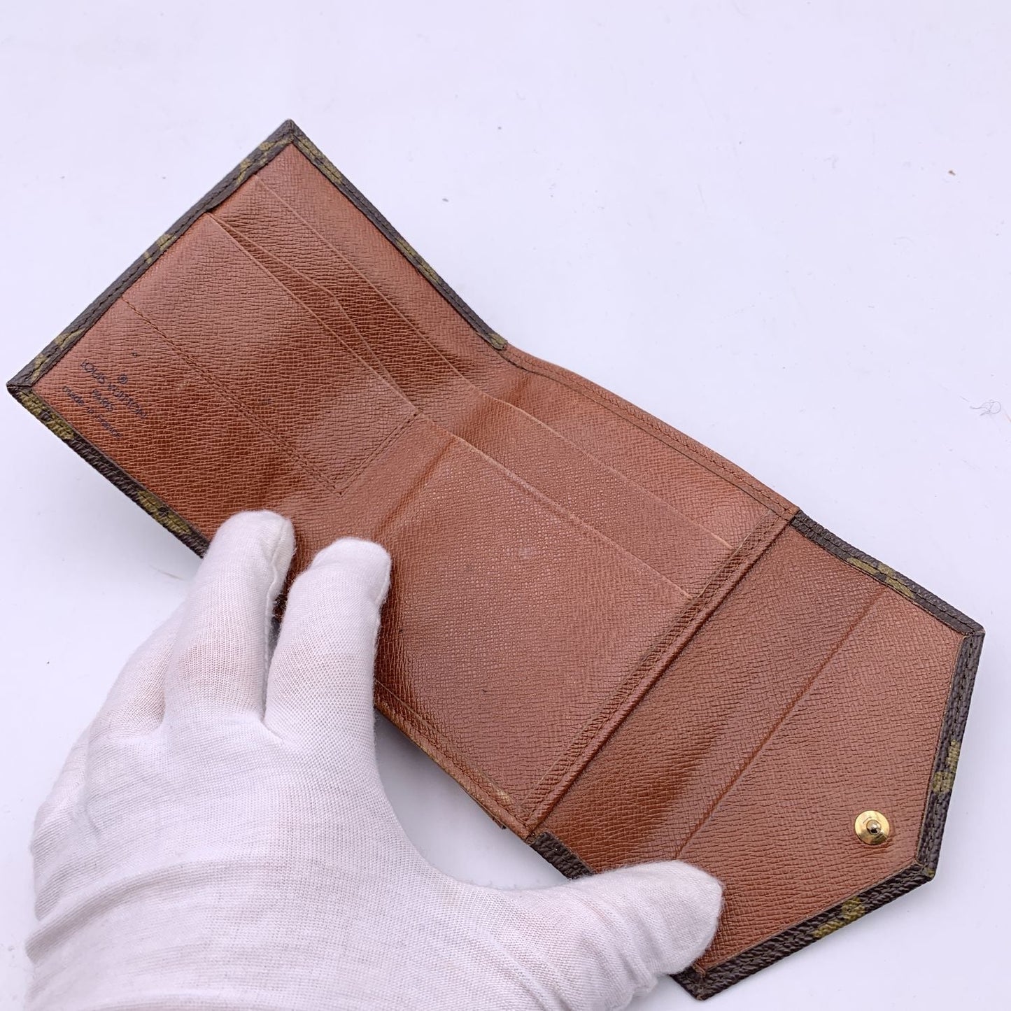 LOUIS VUITTON Vintage Monogram Compact Double Flap Wallet M61652