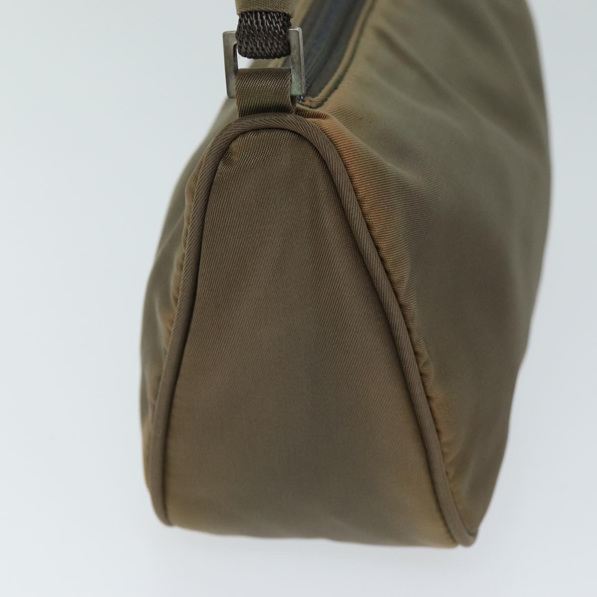 PRADA Accessory Pouch Nylon Brown Auth 74961