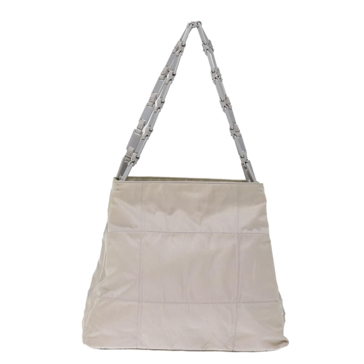 PRADA Chain Shoulder Bag Nylon Gray Auth 74973