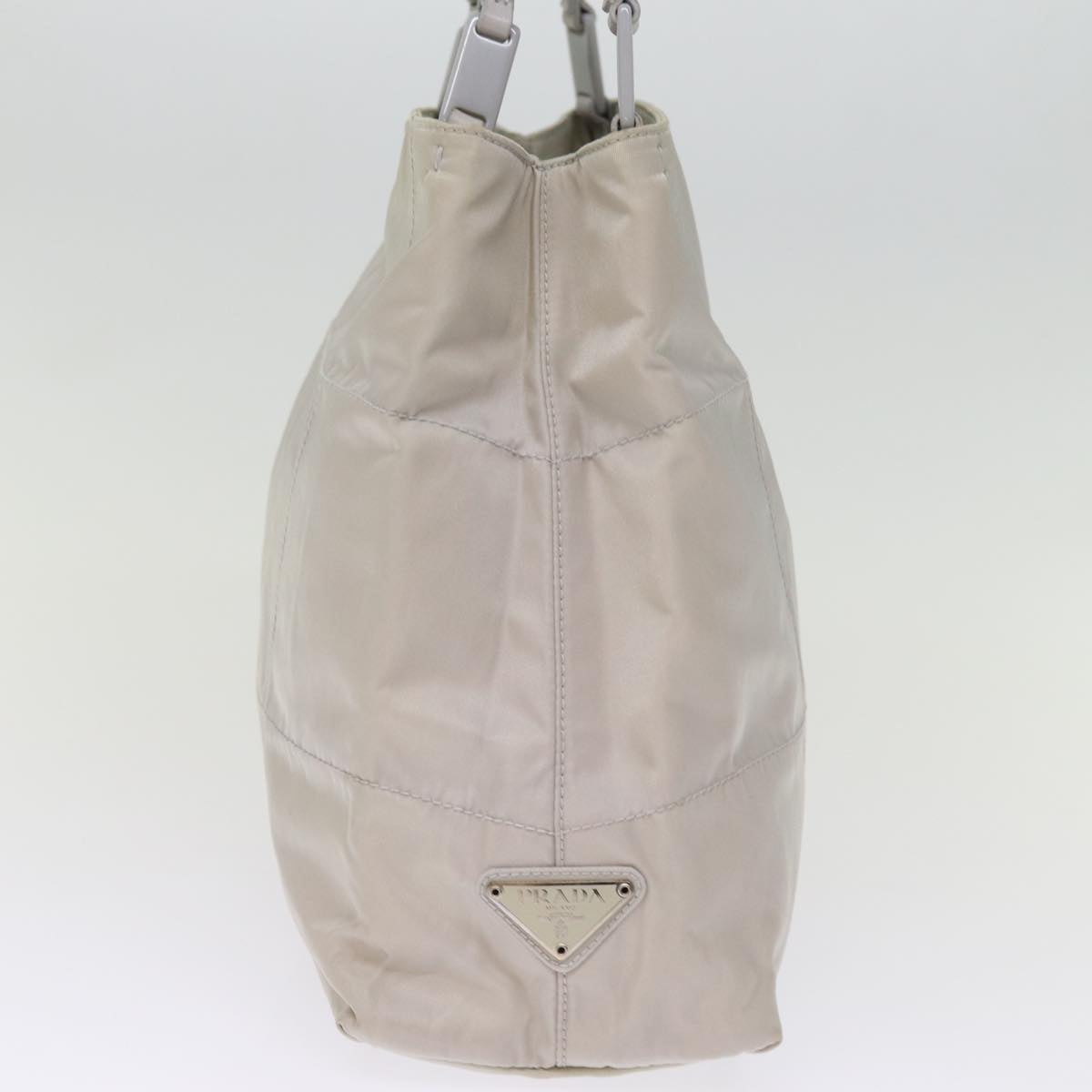 PRADA Chain Shoulder Bag Nylon Gray Auth 74973