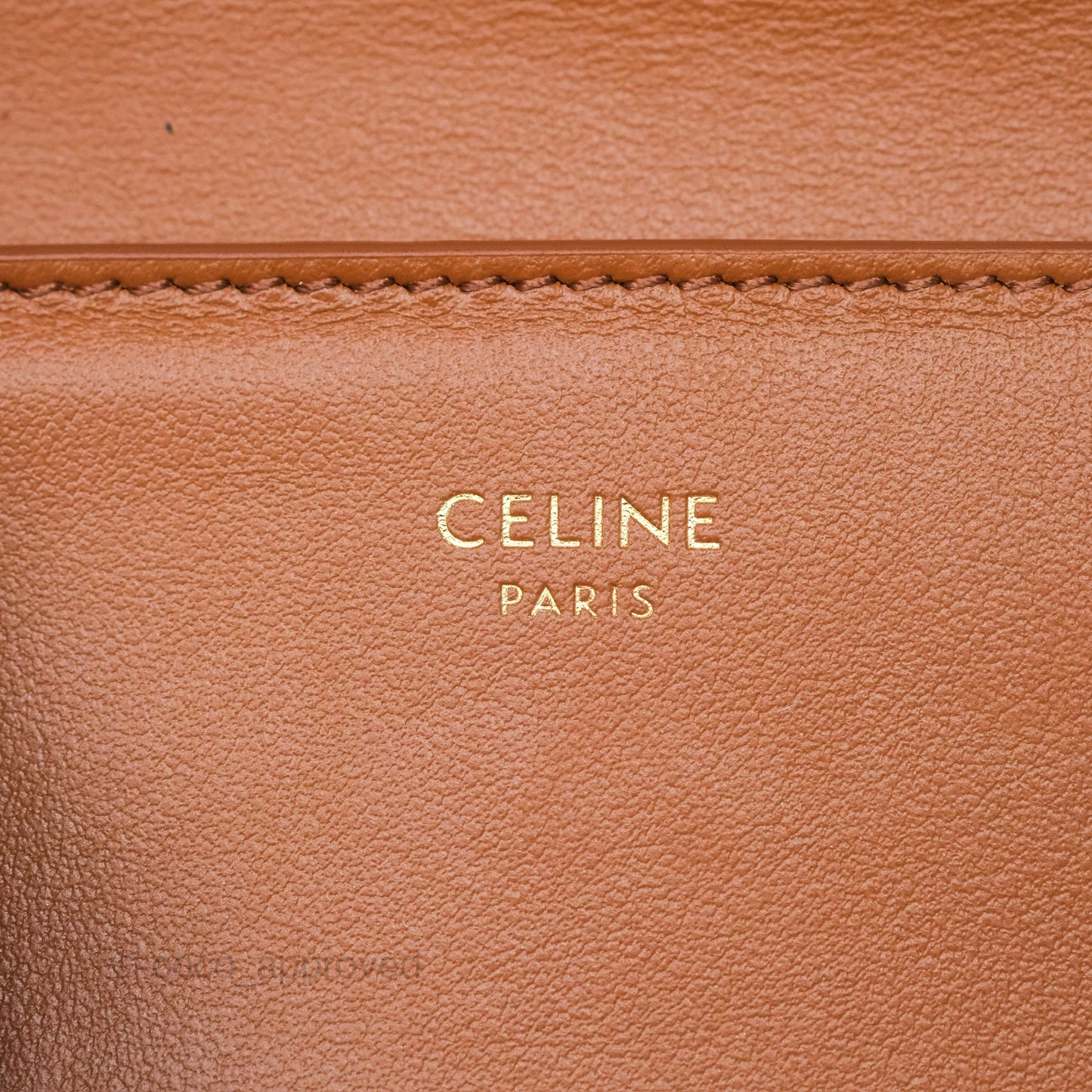 Celine Compact Wallet with Coin Triomphe Canvas Tan Lambskin