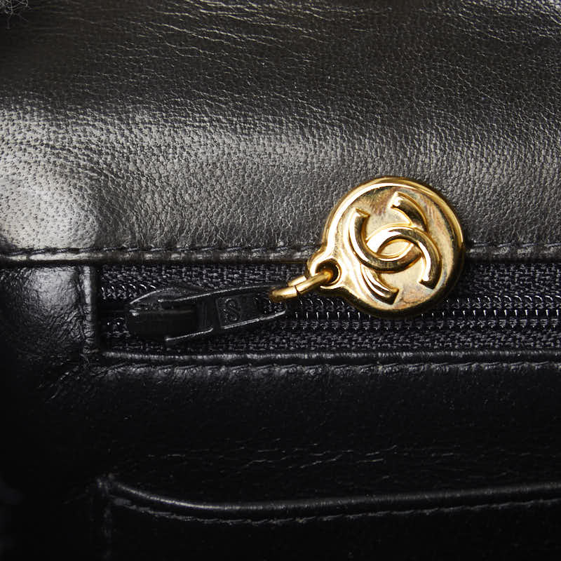 Chanel Matrases Chain Coke Chain Shoulder Bag Black G Leather  Chanel